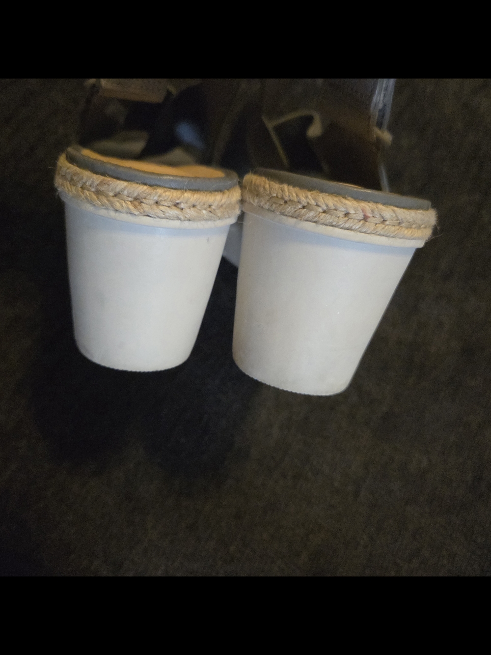 Clarks Blue Leather Wedge Slingback Sandals. Size 10 - Picture 7 of 9